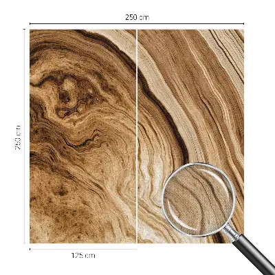 21D-Fototapete fürs Wohnzimmer mit Holzmaserung
