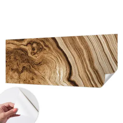 21D-Fototapete fürs Wohnzimmer mit Holzmaserung