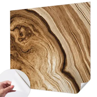21D-Fototapete fürs Wohnzimmer mit Holzmaserung