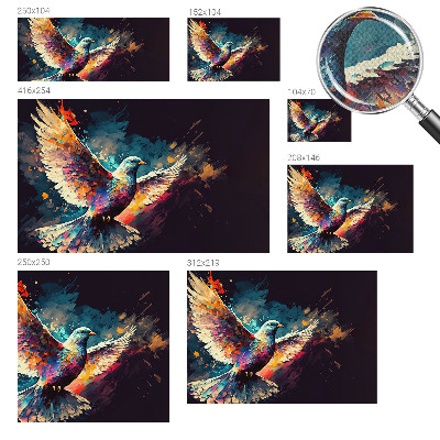 Moderne Fototapete nach Maß Farbenfroher Vogel