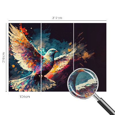 Moderne Fototapete nach Maß Farbenfroher Vogel