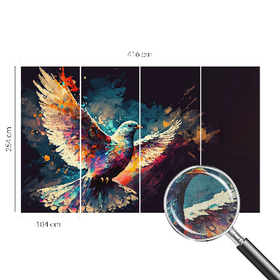 Moderne Fototapete nach Maß Farbenfroher Vogel