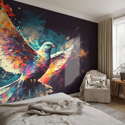 Moderne Fototapete nach Maß Farbenfroher Vogel