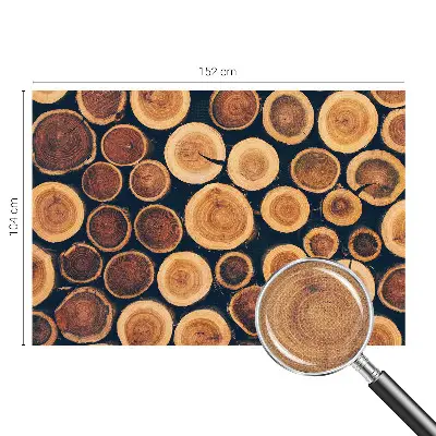 Motivtapete nach Maß mit Holzkreisen