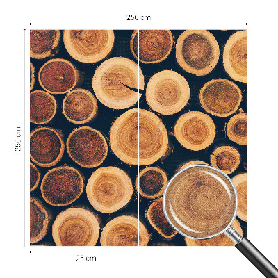Motivtapete nach Maß Holzkreise