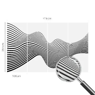 Fototapete in 3D-Optik mit dynamischer abstrakter Gestaltung