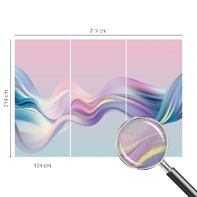 Hochwertige Bildtapete Bunte Wellen