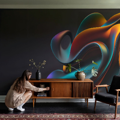 Vintage tapete Farbenfroher Wirbel