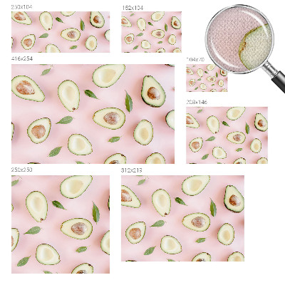Selbstklebende Fototapete mit Avocado-Motiv