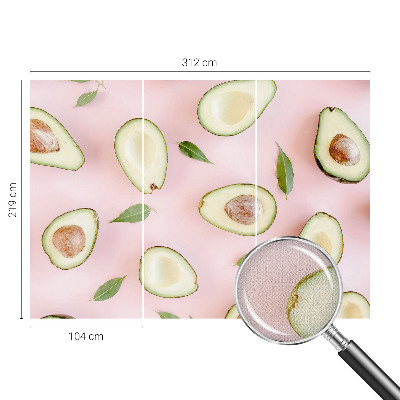Selbstklebende Fototapete Avocado-Zusammensetzung