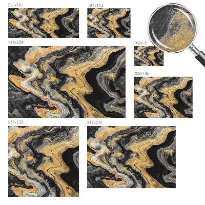 Selbstklebende Fototapete für die Wand mit kaleidoskopischem Linienmuster