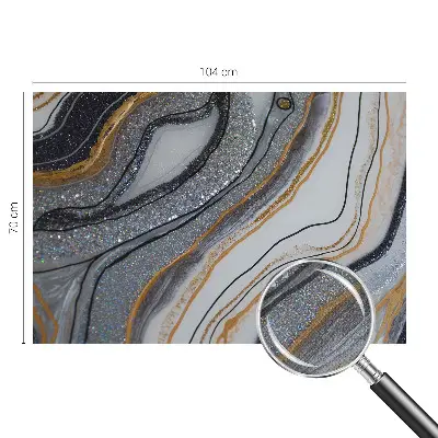 Selbstklebende Fototapete fürs Schlafzimmer mit Steinwellen-Motiv