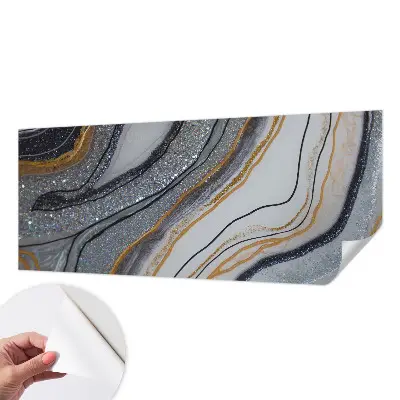 Selbstklebende Fototapete fürs Schlafzimmer mit Steinwellen-Motiv