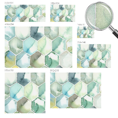 22D-Fototapete Pastellfarbene Sechsecke