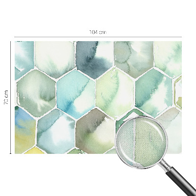 22D-Fototapete mit pastellfarbenen Sechsecken