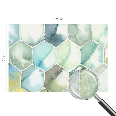 22D-Fototapete mit pastellfarbenen Sechsecken
