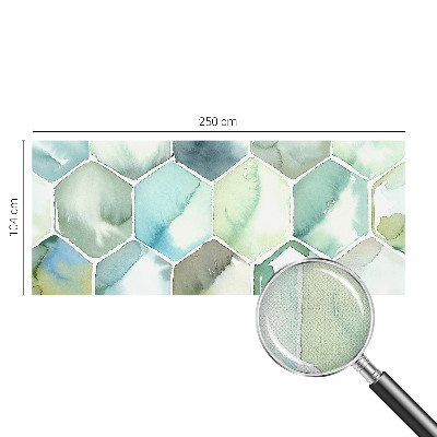 22D-Fototapete Pastellfarbene Sechsecke