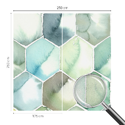 22D-Fototapete mit pastellfarbenen Sechsecken