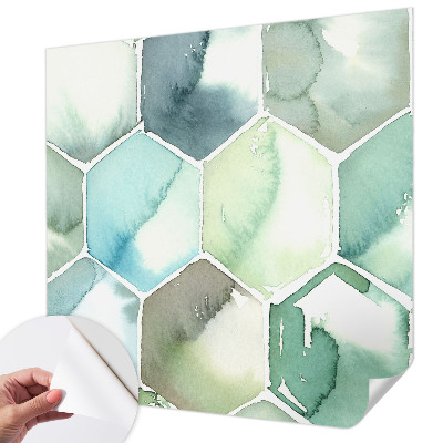 22D-Fototapete Pastellfarbene Sechsecke