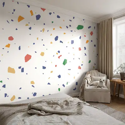 22D-Fototapete fürs Wohnzimmer mit Motiv „Regenbogenstücke“
