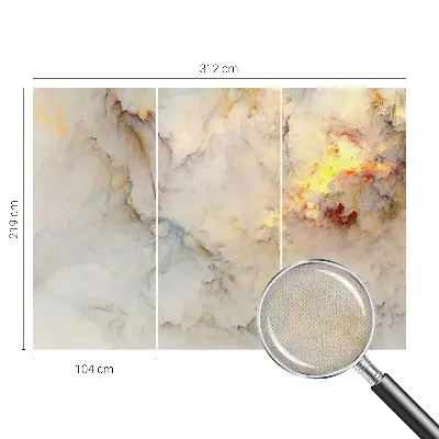 22D-Fototapete fürs Schlafzimmer mit einer farbenfrohen Landschaft