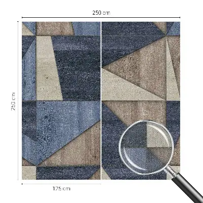 Motivtapete fürs Wohnzimmer mit geometrischen Mustern