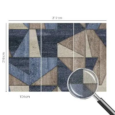 Motivtapete fürs Wohnzimmer mit geometrischen Mustern