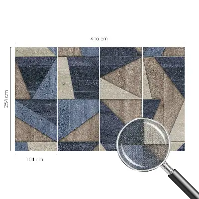 Motivtapete fürs Wohnzimmer mit geometrischen Mustern