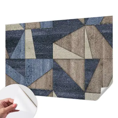 Motivtapete fürs Wohnzimmer mit geometrischen Mustern