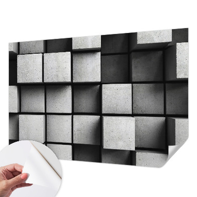 Moderne Fototapete nach Maß mit geometrischem Würfelmuster