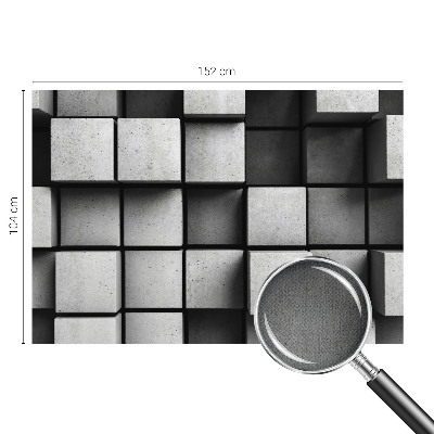 Moderne Fototapete nach Maß mit geometrischem Würfelmuster