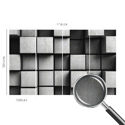 Moderne Fototapete nach Maß mit geometrischem Würfelmuster