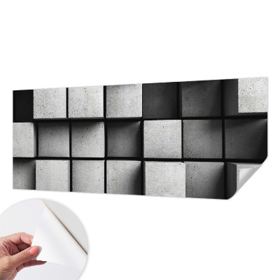 Moderne Fototapete nach Maß mit geometrischem Würfelmuster