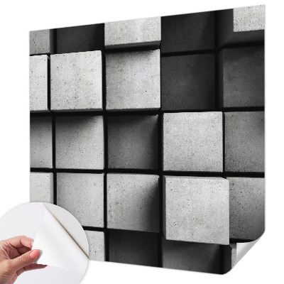 Moderne Fototapete nach Maß mit geometrischem Würfelmuster