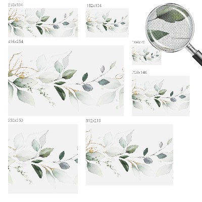 Selbstklebende Fototapete fürs Wohnzimmer Grüne Blätter