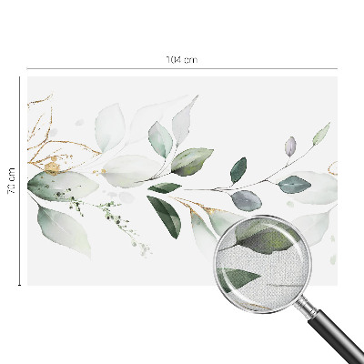 Selbstklebende Fototapete fürs Wohnzimmer Grüne Blätter