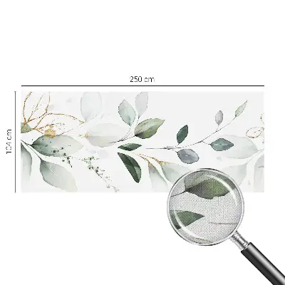 Selbstklebende Fototapete fürs Wohnzimmer mit grünem Blattmuster