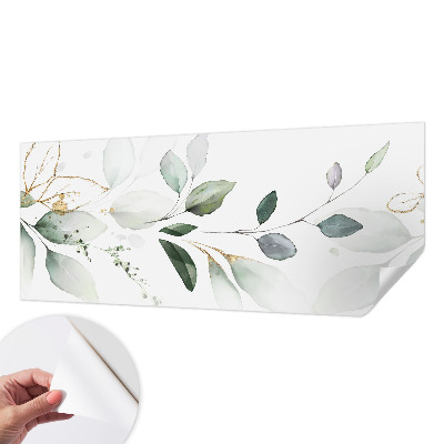 Selbstklebende Fototapete fürs Wohnzimmer Grüne Blätter