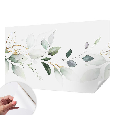 Selbstklebende Fototapete fürs Wohnzimmer Grüne Blätter