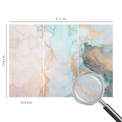 Selbstklebende Fototapete fürs Kinderzimmer mit Aquarellwellen als Motiv