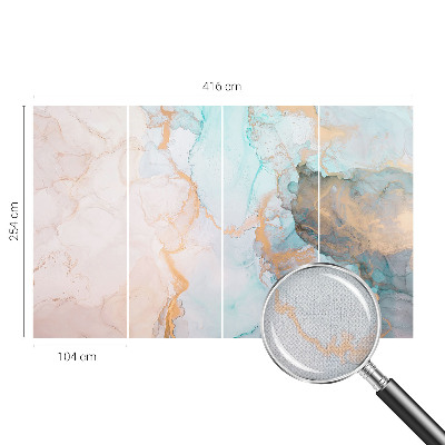 Selbstklebende Fototapete fürs Kinderzimmer mit Aquarellwellen als Motiv