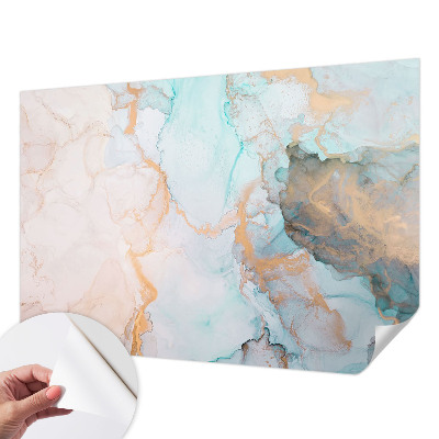 Selbstklebende Fototapete fürs Kinderzimmer mit Aquarellwellen als Motiv