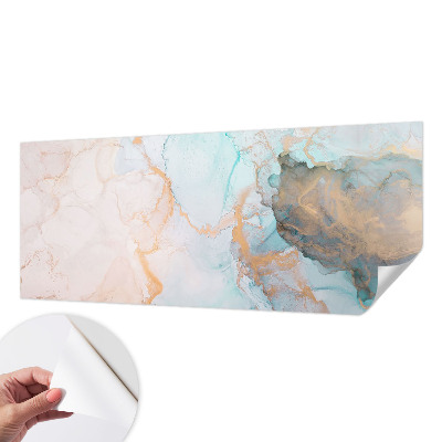 Selbstklebende Fototapete fürs Kinderzimmer mit Aquarellwellen als Motiv