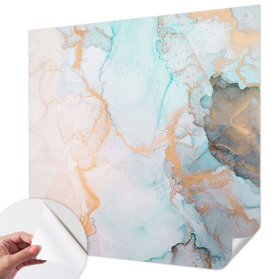 Selbstklebende Fototapete fürs Kinderzimmer mit Aquarellwellen als Motiv