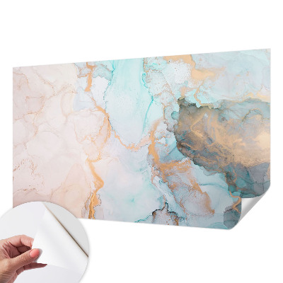 Selbstklebende Fototapete fürs Kinderzimmer mit Aquarellwellen als Motiv