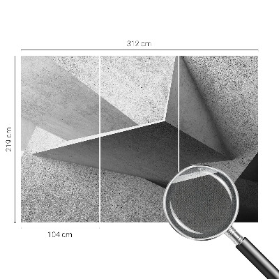 Selbstklebende Fototapete fürs Schlafzimmer mit geometrischen Strukturen