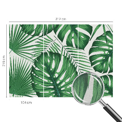 23D-Fototapete Tropische Blätter