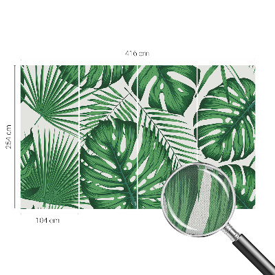 23D-Fototapete Tropische Blätter