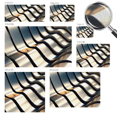 Fototapete in 3D-Optik mit Metallwellen-Motiv