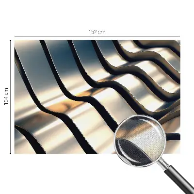 Fototapete in 3D-Optik mit Metallwellen-Motiv